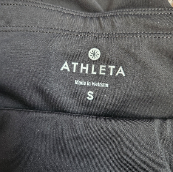Athleta Black Mesh Sonar Honeycomb Print Leggings Size S - Picture 3 of 3